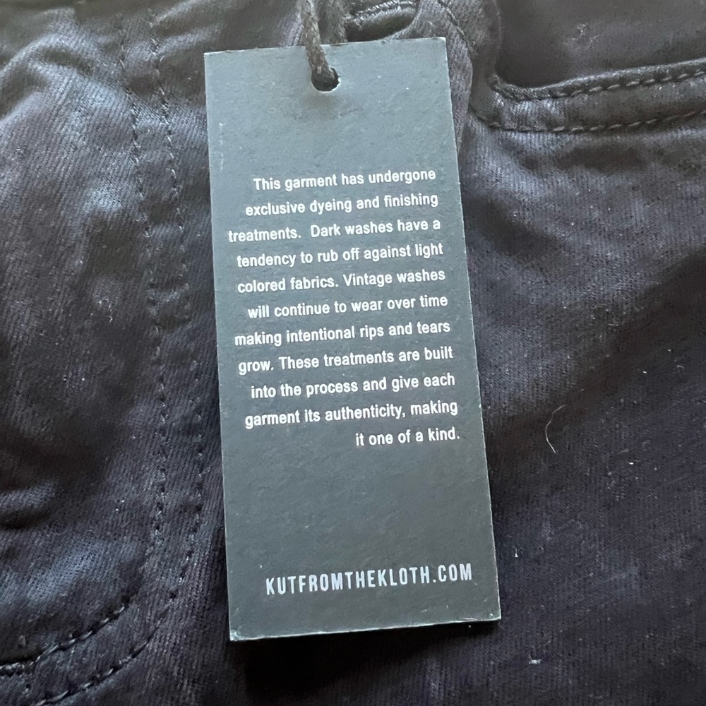 NWT KUT from the Kloth Women’s Jeans Size 2 Mia Toothpick Skinny Waxed Black (B3 - Picture 4 of 10